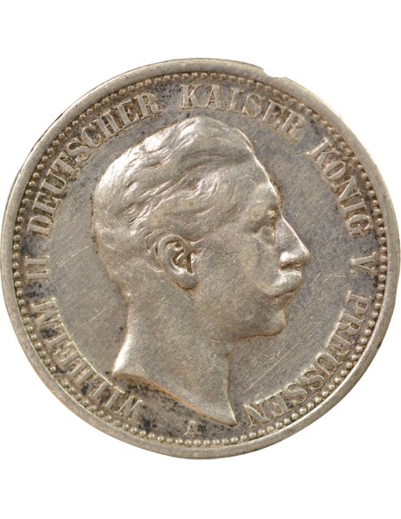 Etats Allemands (Prusse) Guillaume II 2 mark Argent 1908 A Berlin