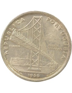 Portugal Pont de Salazar 20 escudos Argent 1966 Lisbonne 2