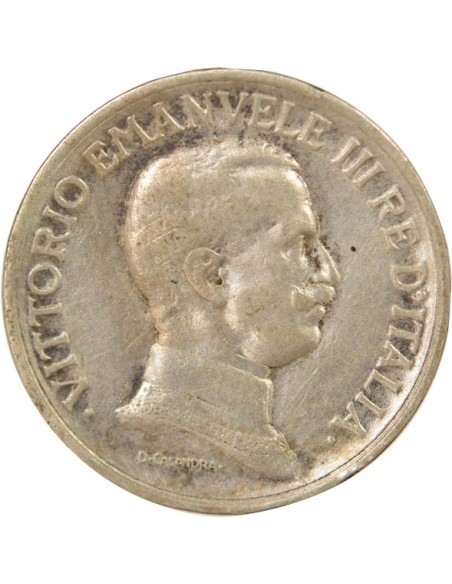 Italie Victor Emmanuel II 1 lira Argent 1915 R Rome