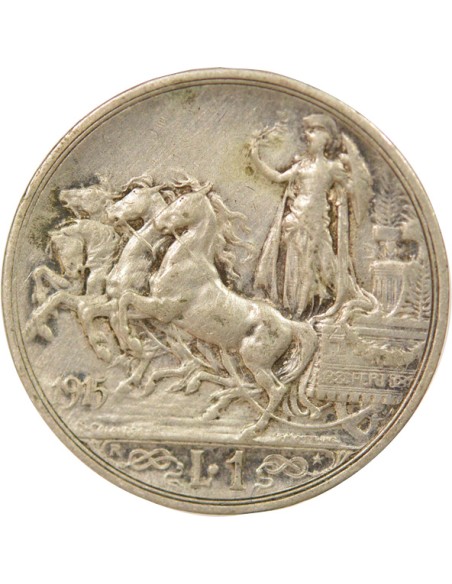 Italie Victor Emmanuel II 1 lira Argent 1915 R Rome