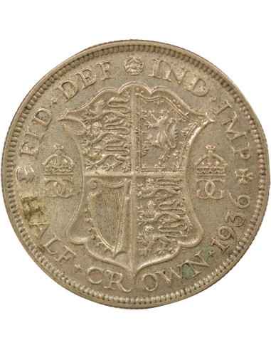 Empereur des Indes 4e Tyoe 1/2 crown Argent 1936 Londres
