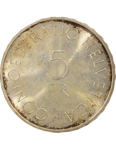 Suisse Croix Rouge 5 francs Argent 1963 Berne