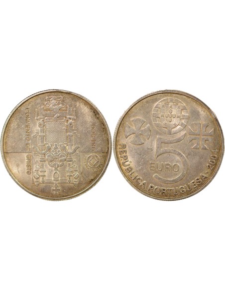 Portugal Couvent du Christ de Tomar 5 euro Argent 2004 Lisbonne