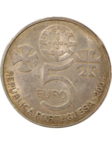 Portugal Couvent du Christ de Tomar 5 euro Argent 2004 Lisbonne