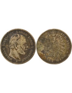 Etats Allemands (Prusse) Guillaume II 2 mark Argent 1876 Hanovre
