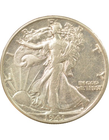 USA Walking Liberty 1/2 Dollar Argent 1941 Philadelphie