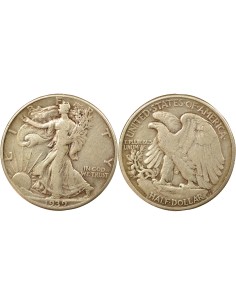 USA Walking Liberty 1/2 Dollar Argent 1939 Philadelphie