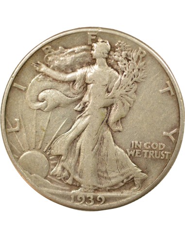 USA Walking Liberty 1/2 Dollar Argent 1939 Philadelphie