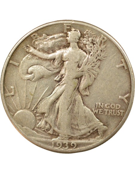 USA Walking Liberty 1/2 Dollar Argent 1939 Philadelphie