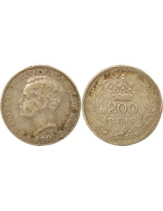 Portugal Manuel II 200 reis Argent 1909 Lisbonne