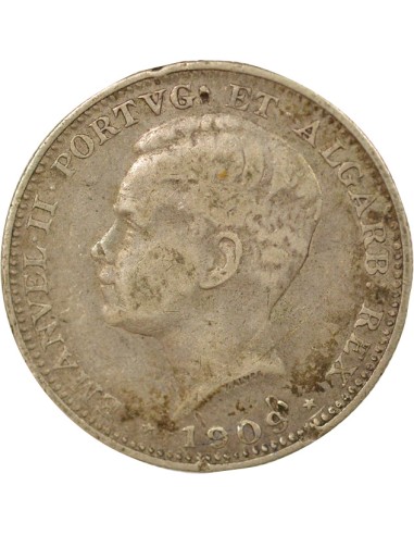 Portugal Manuel II 200 reis Argent 1909 Lisbonne