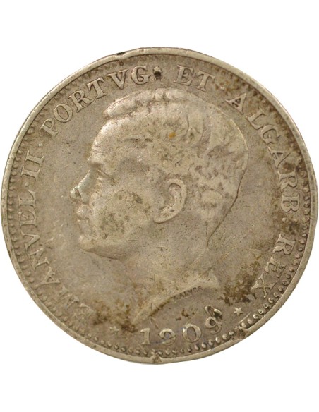 Portugal Manuel II 200 reis Argent 1909 Lisbonne