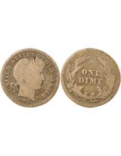 Etats Unis d'Amérique Barber 1 dime Argent 1905 Philadelphie