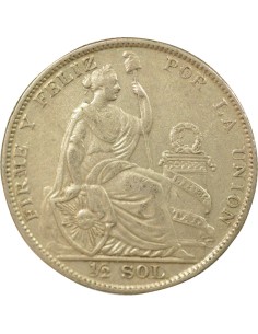 Pérou 1/2 sol Argent 1929 BF Lima 2