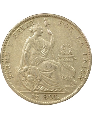 Pérou 1/2 sol Argent 1929 BF Lima
