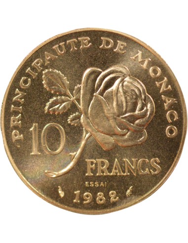 Monaco Rainier III de Monaco Grace Kelly 10 francs Cuivre-Aluminium-Nickel 1982 Pessac