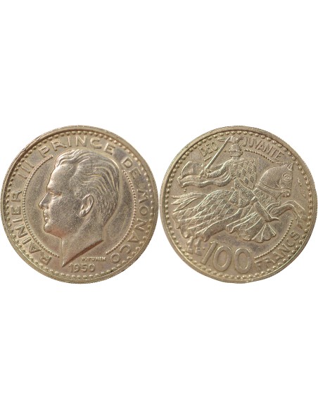 Monaco Rainier III de Monaco 100 francs Cuivre-Nickel 1950 A Paris