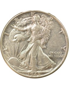 USA Walking Liberty 1/2 Dollar Argent 1945 Philadelphie 2