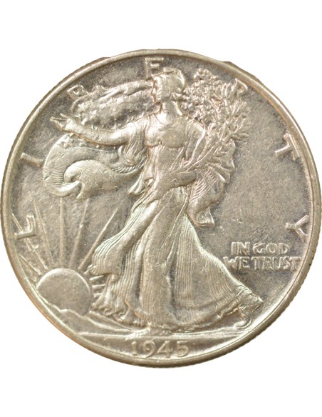 USA Walking Liberty 1/2 Dollar Argent 1945 Philadelphie