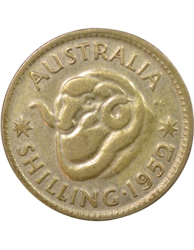 Empereur des Indes 1 shilling Billon 1952 M Melbourne