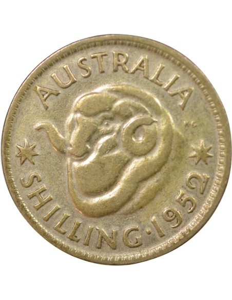 Empereur des Indes 1 shilling Billon 1952 M Melbourne