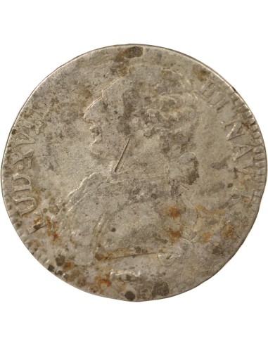 Louis XVI au Buste Habillé 1 ecu Argent 1776 K Bordeaux