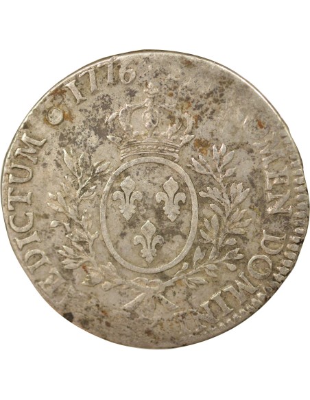 Louis XVI au Buste Habillé 1 ecu Argent 1776 K Bordeaux