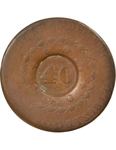 Brésil Pedro II 40 reis Cuivre 1835 2