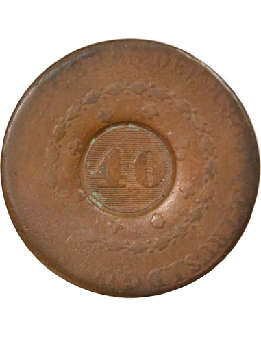 Brésil Pedro II 40 reis Cuivre 1835