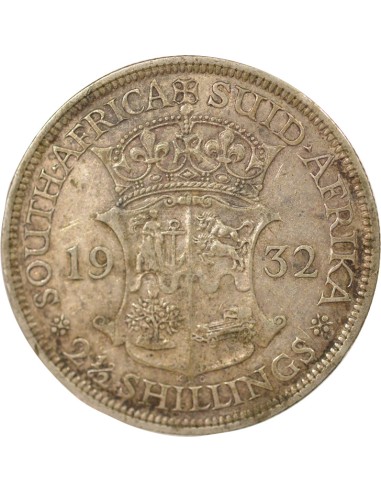 Empereur des Indes Type 2 2 1/2 shillings Argent 1932 SA Pretoria