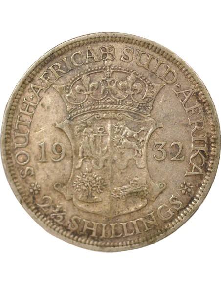 Empereur des Indes Type 2 2 1/2 shillings Argent 1932 SA Pretoria