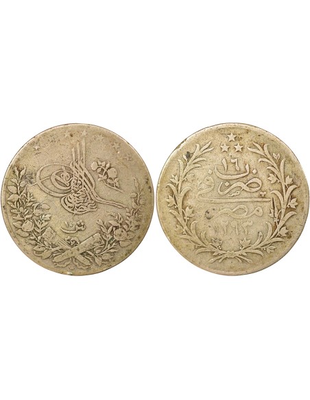 Empire Ottoman Abdülhamid II 10 qirsh Argent 1293 AH (1890-1891) A Berlin