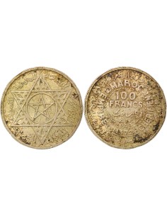 Maroc Mohammed V du Maroc 100 francs Argent 1372 AH / 1953 A - Paris