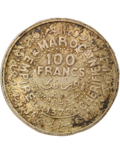 Maroc Mohammed V du Maroc 100 francs Argent 1372 AH / 1953 A - Paris