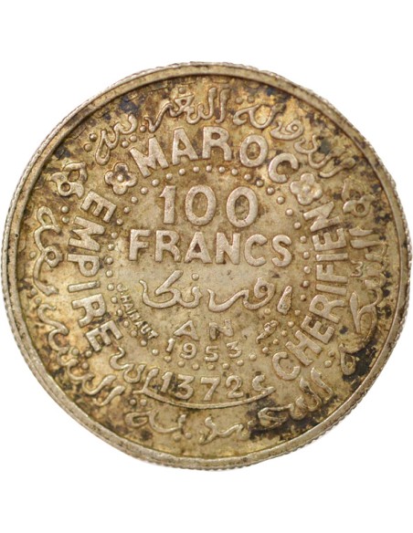 Maroc Mohammed V du Maroc 100 francs Argent 1372 AH / 1953 A - Paris