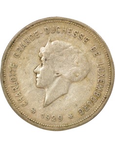 Luxembourg Charlotte 5 francs Argent 1929 F Stuttgart 2