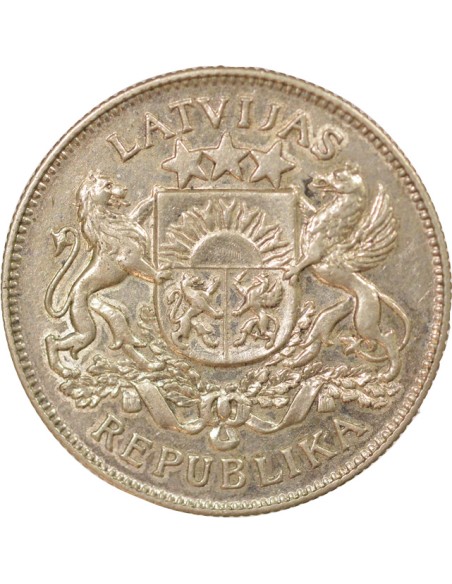 Lettonie 5 lati Argent 1926 Londres