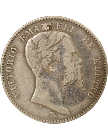 Italie Victor Emmanuel II 2 lire Argent 1860 Florence