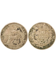 Indo-Chine Fr. 10 centième Argent 1899 A - Paris
