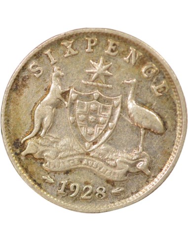 Empereur des Indes 6 pence Argent 1928