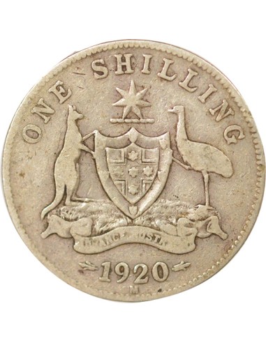 Empereur des Indes 1 shilling Argent 1920 M Melbourne
