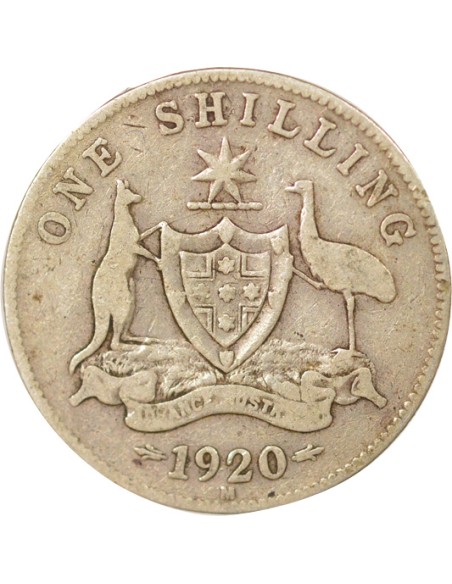 Empereur des Indes 1 shilling Argent 1920 M Melbourne