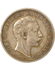 Etats Allemands (Prusse) Guillaume II de Prusse 2 mark Argent 1907 A Berlin 2