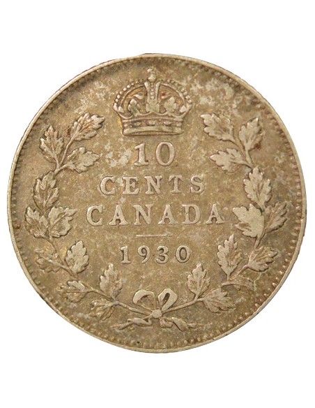 Empereur des Indes 10 cents Argent 1930 Ottawa