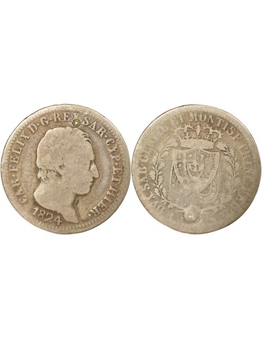 Piedmont Charles-Félix 1 lira Argent 1824