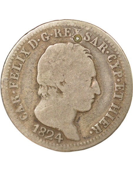 Piedmont Charles-Félix 1 lira Argent 1824