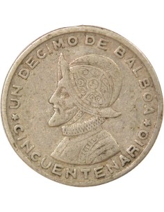 Panama 50 ans de la République 1/10 balboa Argent 1953 Mo Mexico City 2