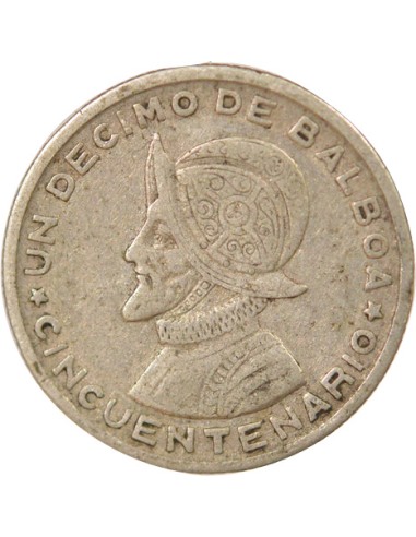 Panama 50 ans de la République 1/10 balboa Argent 1953 Mo Mexico City
