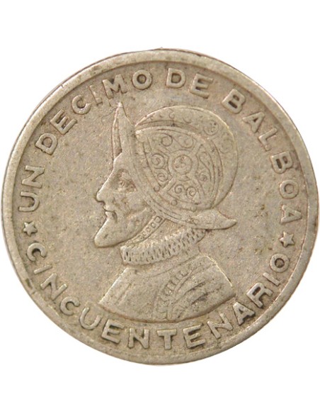 Panama 50 ans de la République 1/10 balboa Argent 1953 Mo Mexico City
