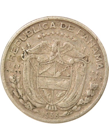 Panama 50 ans de la République 1/10 balboa Argent 1953 Mo Mexico City